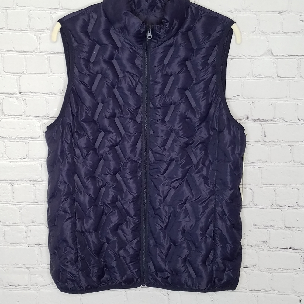 Tangerine Puffer Vest NWT Full Zip Pockets Medium